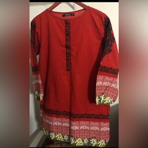 Cotton shirt.size small.color Red.